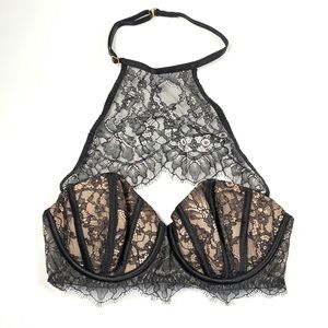 Victoria’s Secret 34C Black Highneck Lace Bra